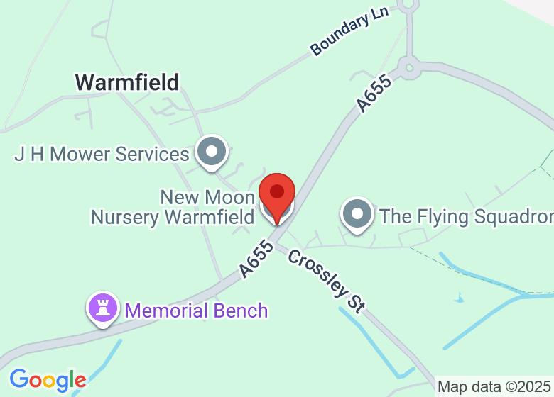 Map showing location of New Moon Nursery Warmfield