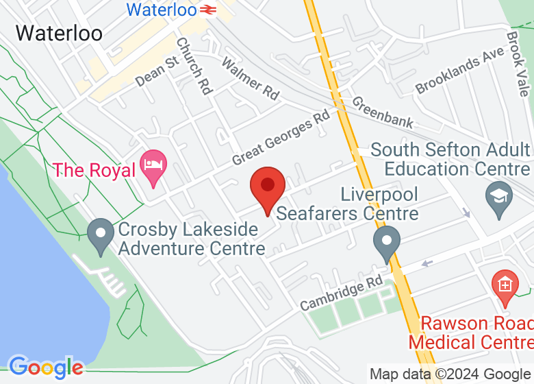 Map showing location of Old Christ Church