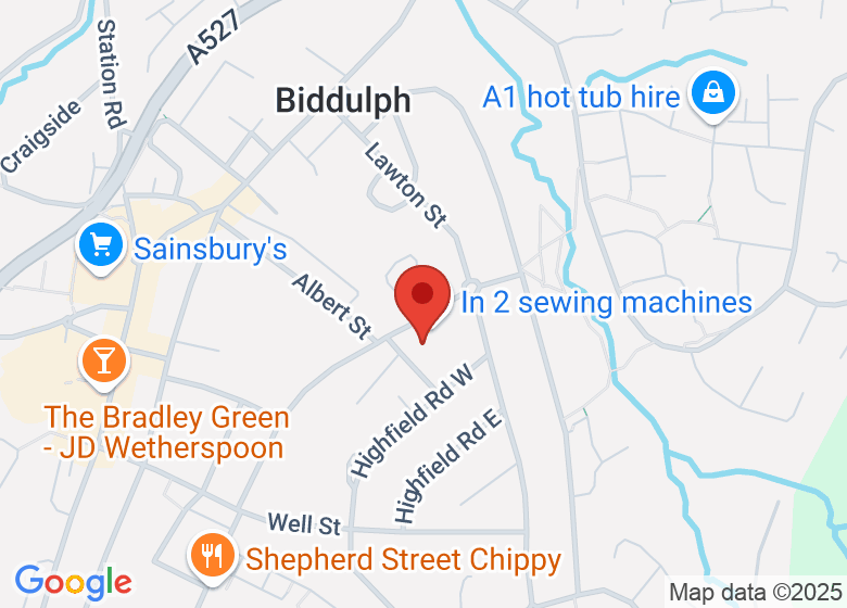 Map showing location of Staffordshire Moorlands Family Hub