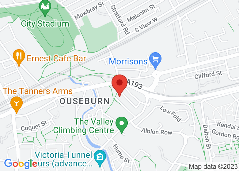 Map showing location of The Cumberland Arms