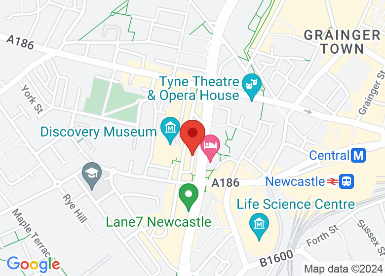 Map showing location of Alphabetti Theatre