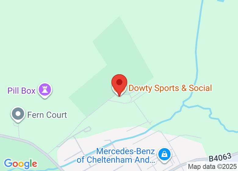 Map showing location of Dowty Sports & Social Ltd