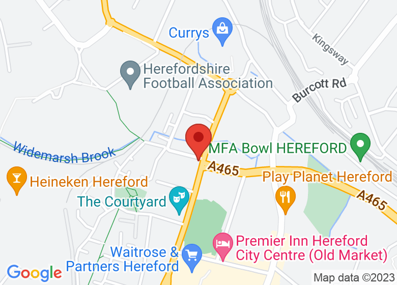 Map showing location of Revive Cafe