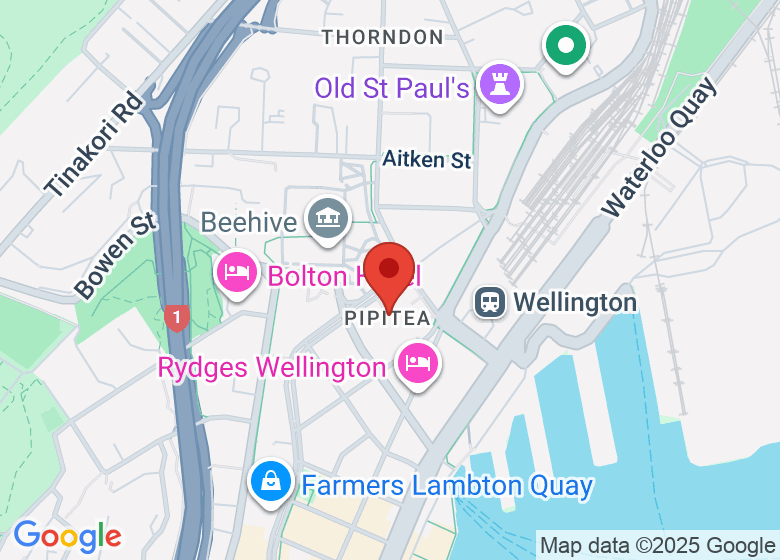 Map showing location of Victoria University Law School