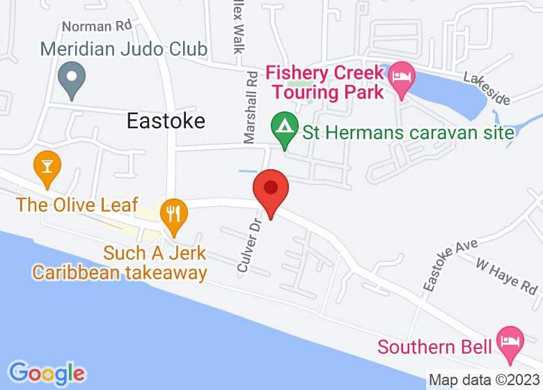 Map showing location of Saint Andrew's Church Eastoke Hayling