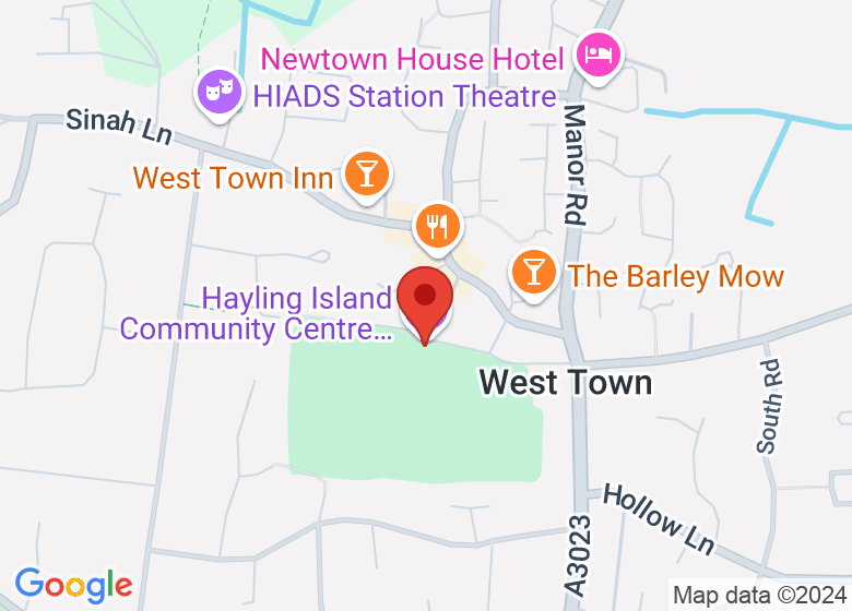 Map showing location of Hayling Island Community Centre Association