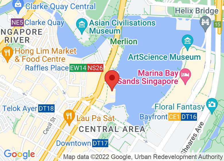 Map showing location of The Fullerton Bay Hotel