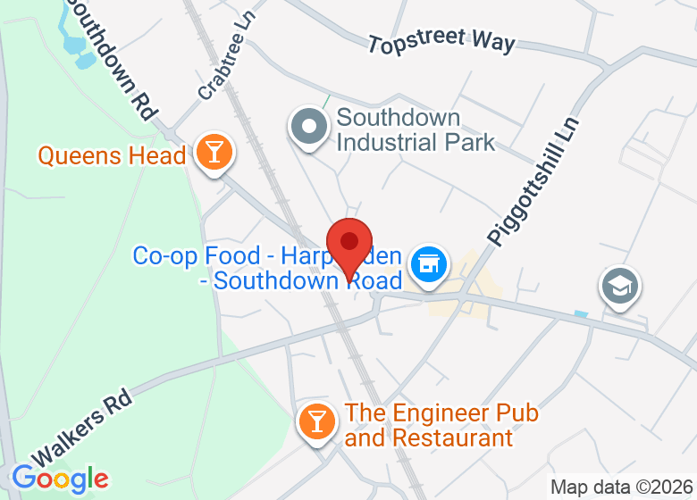 Map showing location of The Harpenden Trust Centre