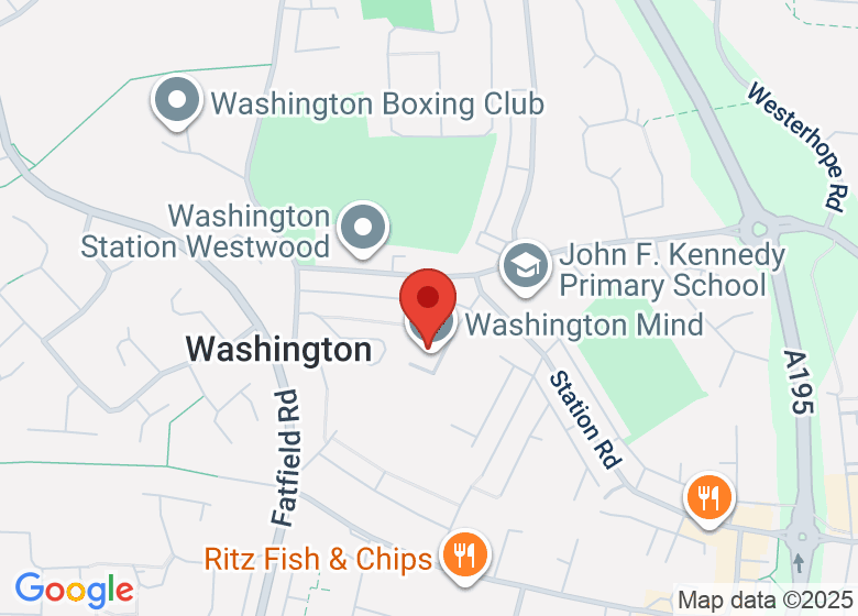 Map showing location of Washington Mind