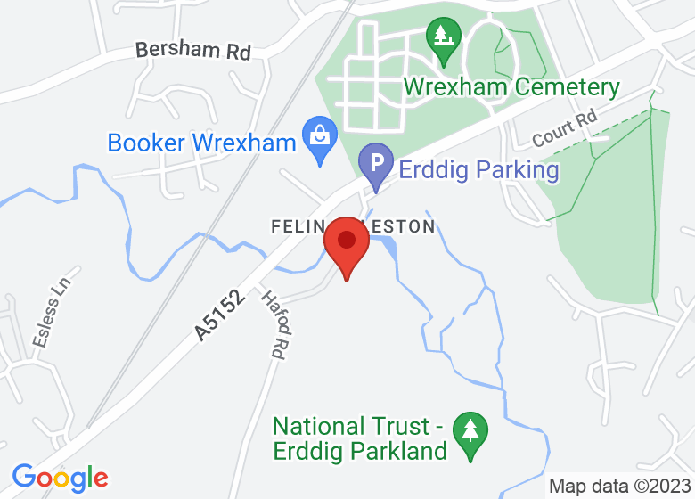 Map showing location of Felin Puleston Outdoor Centre