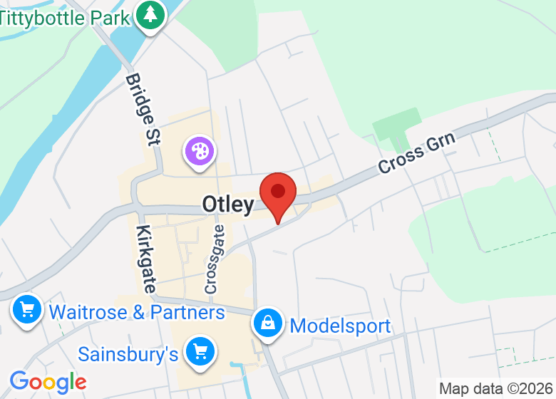 Map showing location of Otley Common