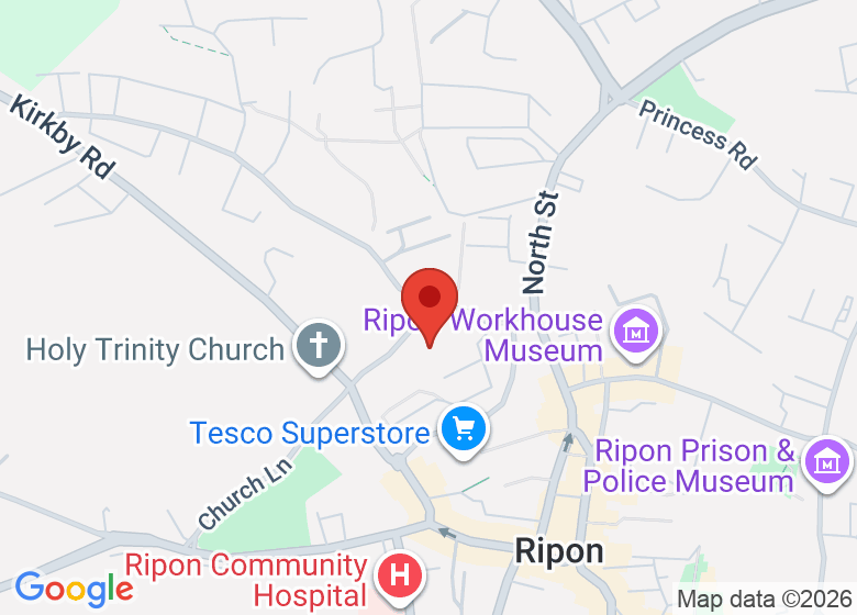 Map showing location of St Wilfrid's Community Centre Ripon