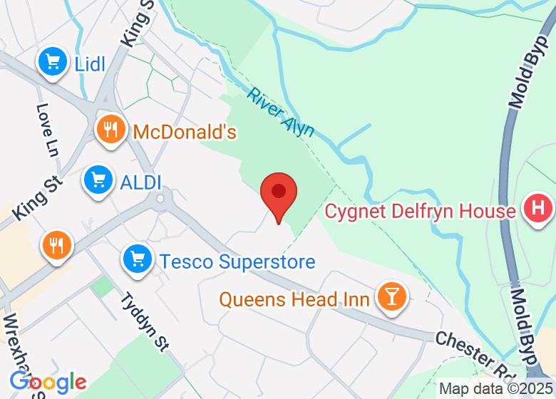 Map showing location of Mold Rugby Club