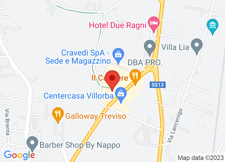 Mappa che mostra la posizione di Bottega di Pinarello