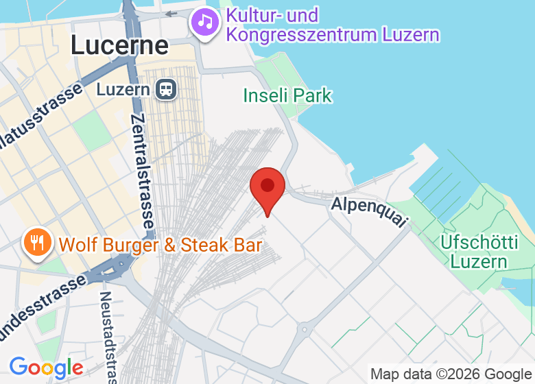 Map showing location of BikeLokal Luzern