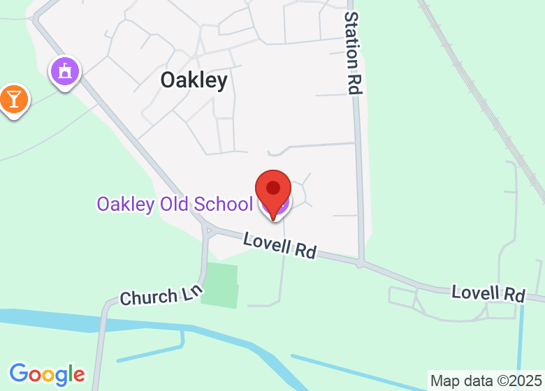 Map showing location of Oakley Old School
