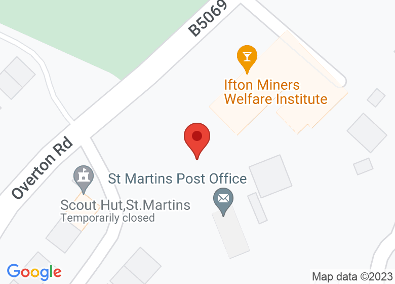 Map showing location of 2nd St Martins Scout Hut