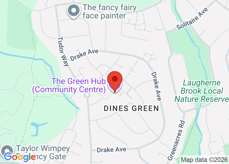 Map showing location of The Green Hub (Community Centre)