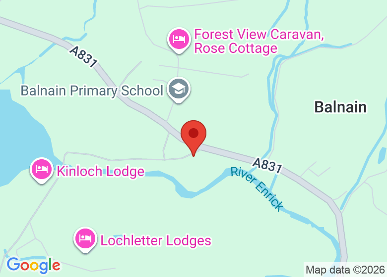 Map showing location of Balnain Hall