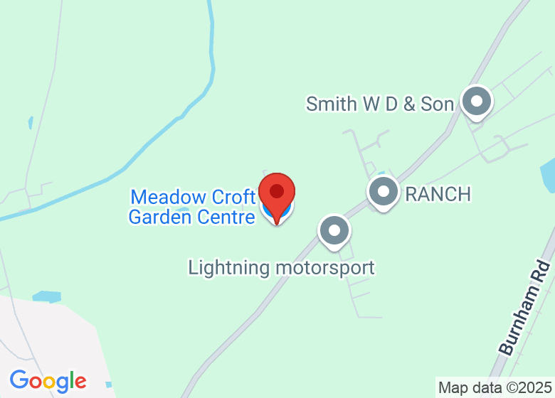 Map showing location of Meadow Croft Garden Centre