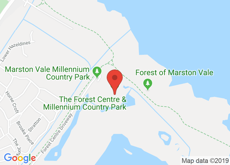 Map showing location of The Forest Centre & Millennium Country Park