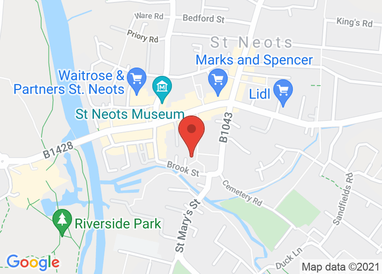 Map showing location of The Church Rooms