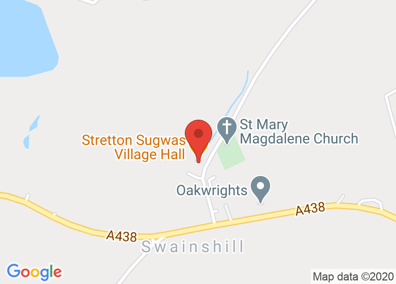 Map showing location of Stretton Sugwas Village Hall