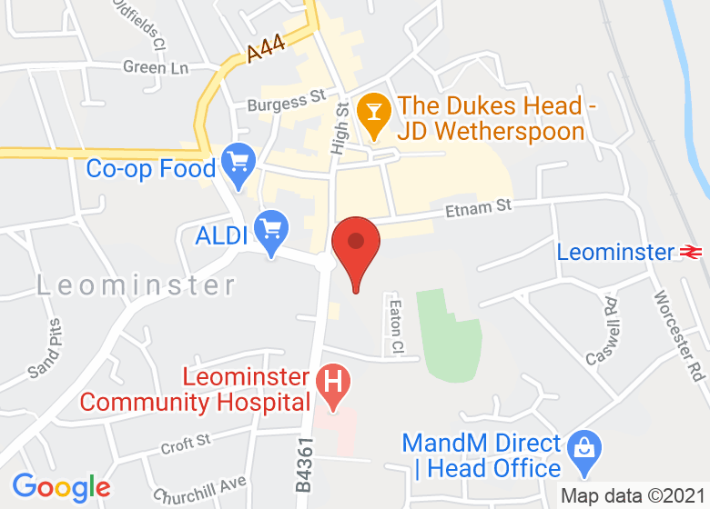 Map showing location of Leominster Sports and Social Club Ltd.