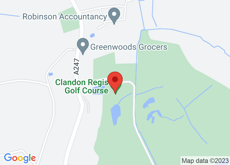 Map showing location of Clandon Regis Golf Club