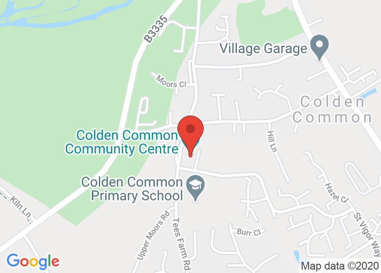 Map showing location of Colden Common Community Centre