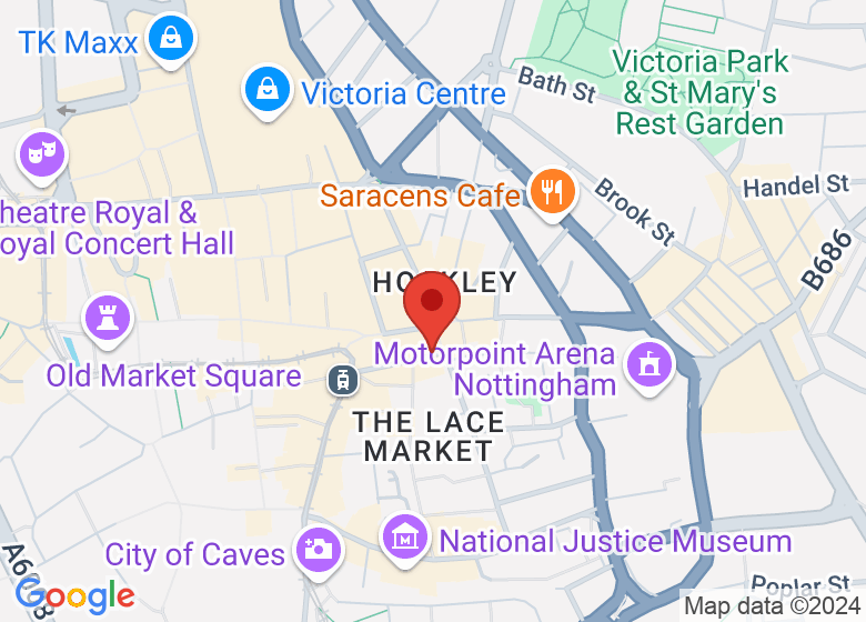 Map showing location of Twisted Pole - Pole Dancing Lessons