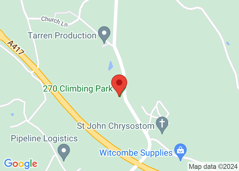 Map showing location of 270 Climbing Park