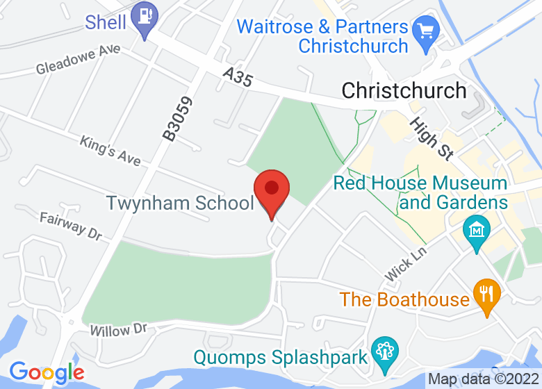 Map showing location of Twynham School (secondary) 