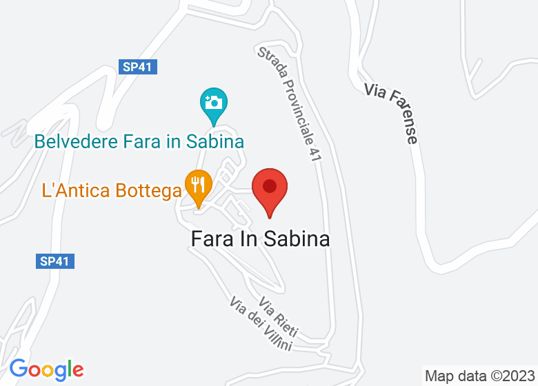 Map showing location of Monastero Clarisse Eremite