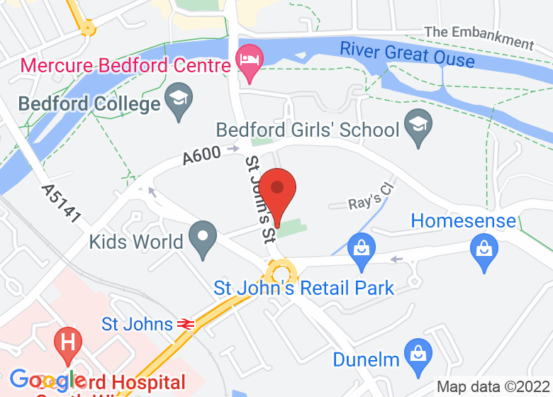 Map showing location of St Johns church hall