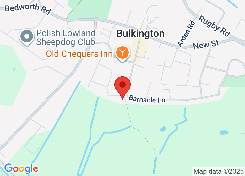 Map showing location of Bulkington Club for Young People