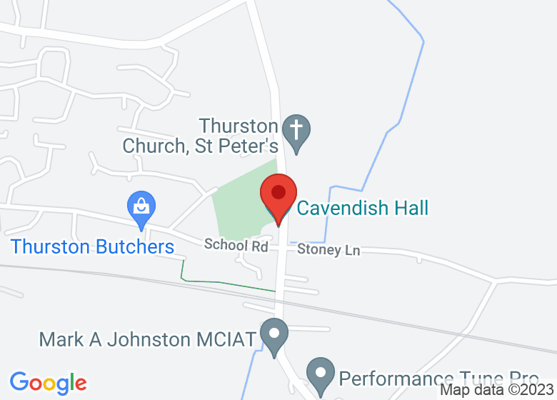 Map showing location of Cavendish Hall