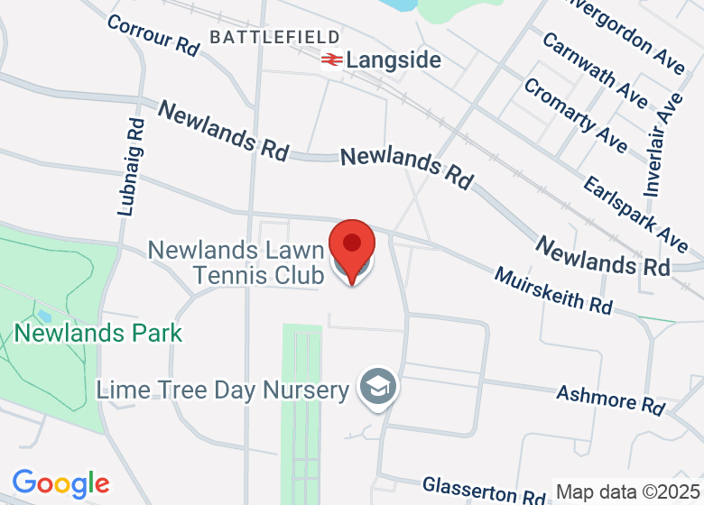 Map showing location of Newlands Lawn Tennis Club