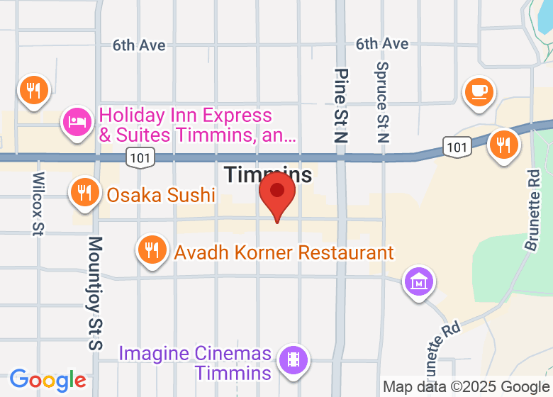 Map showing location of Ciao Sandwich Co