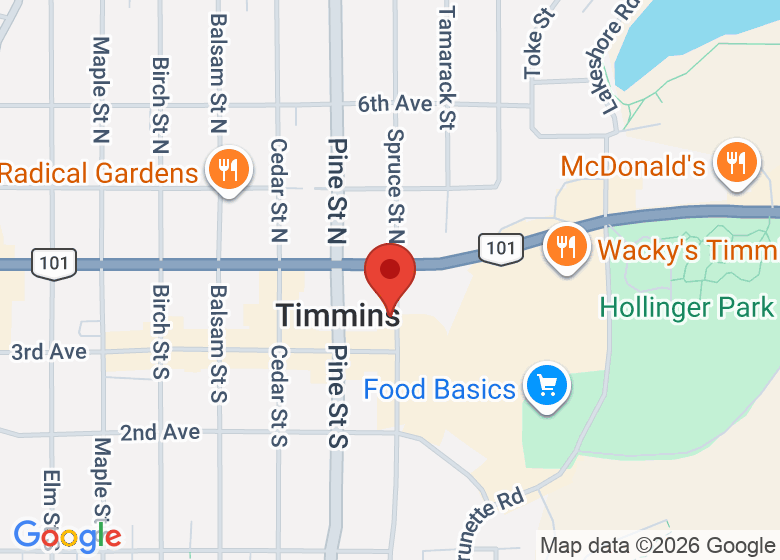 Map showing event location