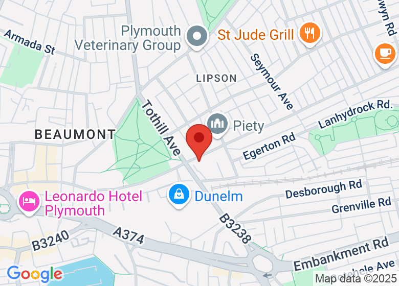 Map showing location of St Jude's Church