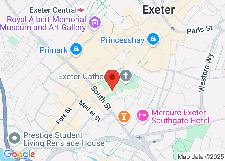 Map showing location of Exeter Diocesan Board of Finance