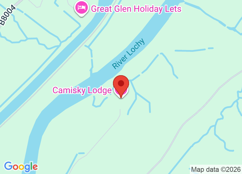 Map showing location of Camisky Lodge