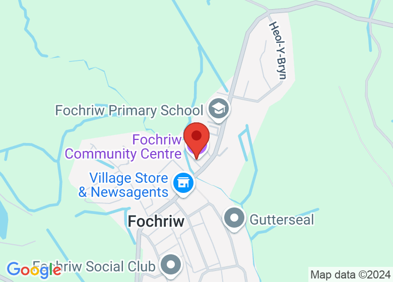 Map showing location of Fochriw Community Centre