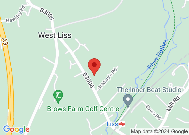 Map showing location of 1st Liss Scout HQ