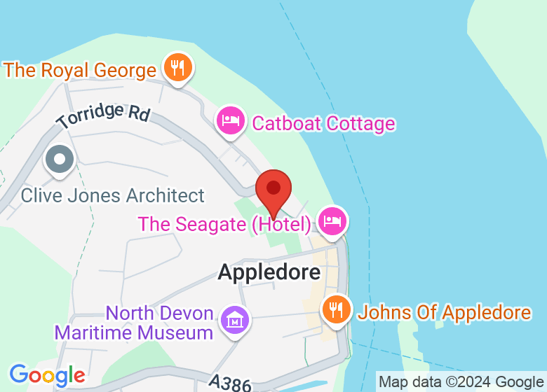 Map showing location of St Mary's Church, Appledore