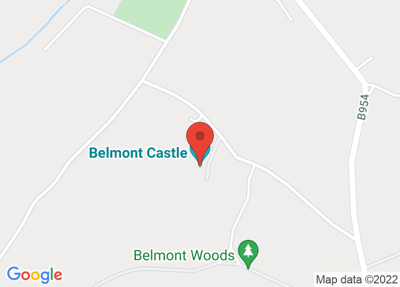 Map showing location of Belmont Castle