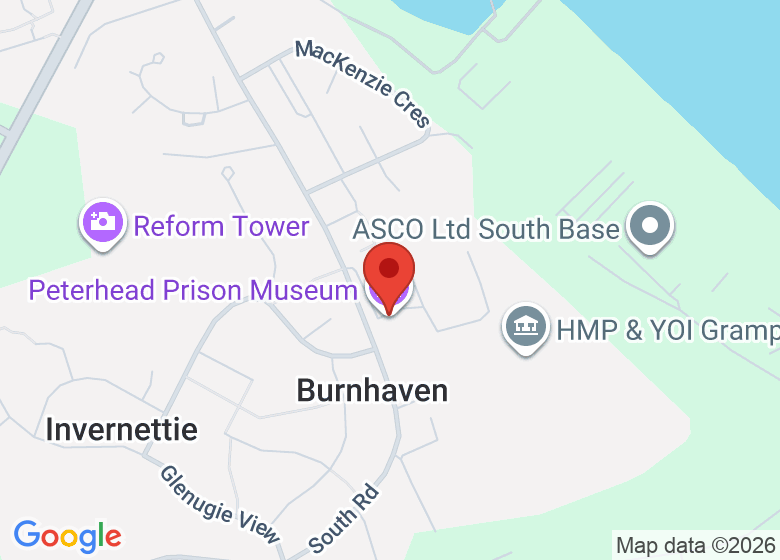 Map showing location of Peterhead Prison Museum