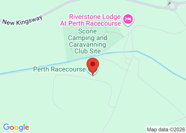 Map showing location of Perth Racecourse