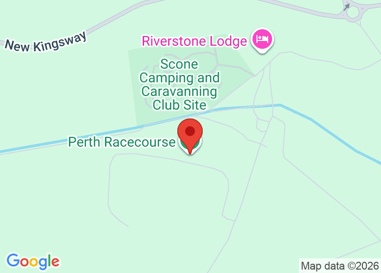 Map showing location of Perth Racecourse